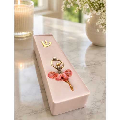 Pink Ballerina Mezuzah case  for Girls Room – Handmade Jewish Nursery Decor, baby shower gift, Baby Girl Gift, Judaica gift