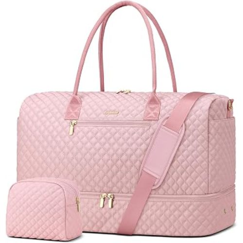Bolsas de viaje de fin de semana para mujer, 1-Rosa