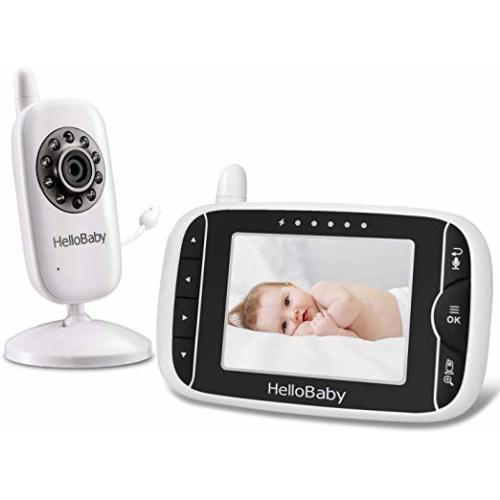 Video Baby Monitor with Camera and Audio | Keep Babies Nursery with Night Vision, Talk Back, Room Temperature, Lullabies, 960ft Range and Long Battery Life