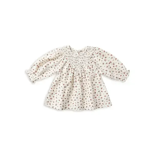Girls' Printed Smocked Dress - 12-18M