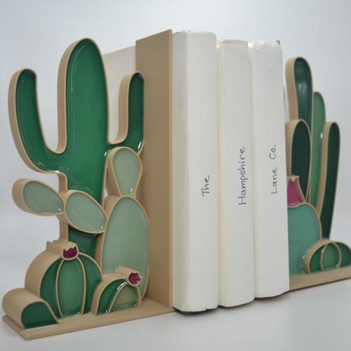 Cactus Bookends  |  Southwestern Decor  |  Desert Bookshelf