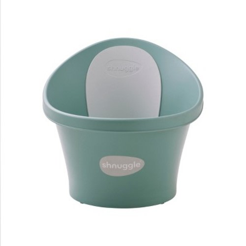 Shnuggle Baby Bath | Newborn baby bath Support with Bum Bump | Compact Bathtub for babies | Bath Seat Suitable from Birth Eucalyptus