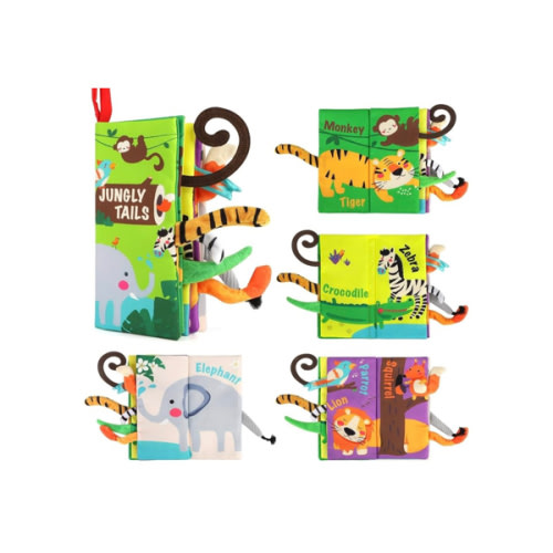 beiens Baby Books Toys, Touch and Feel Crinkle Cloth Book for Infant Baby 0-3-6-12-18 Months, Early Development Interactive Stroller Soft Toys, Newborn Gifts for Boys Girls