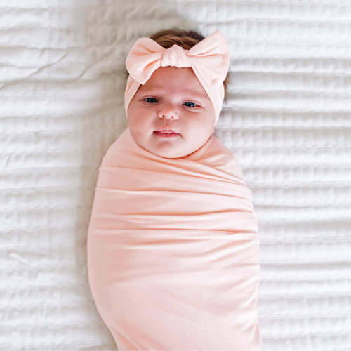 Knit Swaddle Blanket - Blush
