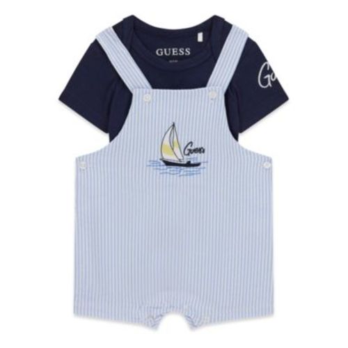 Baby Boys' Short-Sleeve Bodysuit and Seersucker Shortall, 2-Piece Set