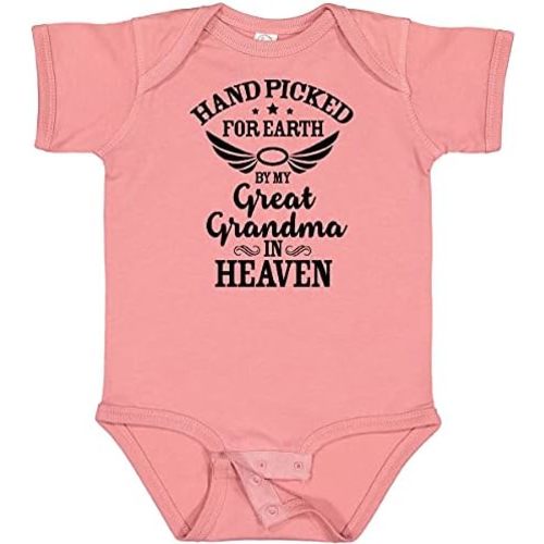 inktastic Handpicked for Earth By My Great Grandma in Heaven Baby Bodysuit