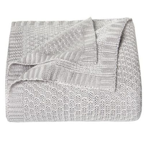 Bamboo-Derived Rayon Toddler Blanket, Cooling Breathable Cable Knit Blanket for Crib & Stroller, 30x40 Inch - NTBAY