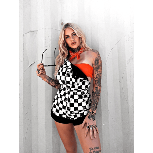 Women's Cut Off Overalls in Vintage Venice