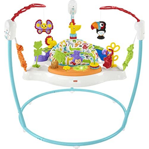 Fisher-Price Baby Bouncer Animal Activity Jumperoo Musical Play Center with Lights Sounds & Developmental Toys