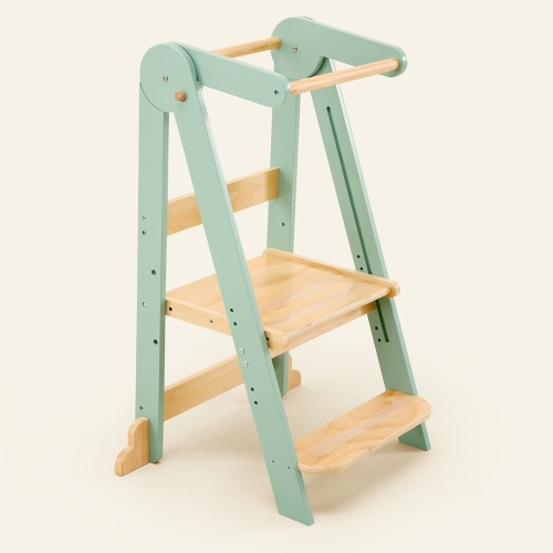 HARPPA Nordi | Foldable Toddler Tower – Compact Montessori-Inspired Standing Tower for Ages 2–6, Wooden Convertible Tower for Kitchen, Bathroom & More