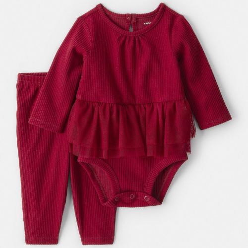 Baby Girl Carter's 2-pc. Peplum Tulle Bodysuit & Pant Set