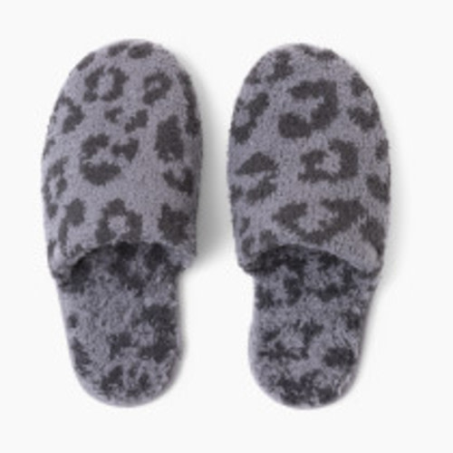 Barefoot Dreams CozyChic Barefoot in the Wild Slipper - Graphite/Carbon, M