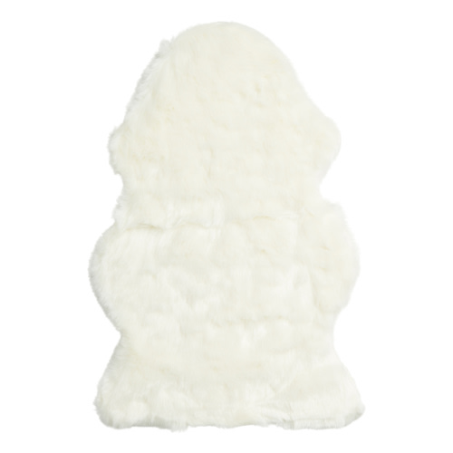 Ivory Faux Sheepskin Area Rug - World Market