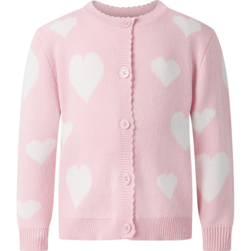 Heart Knit Cardigan & Leggings Set, Pink - Rachel Riley | Maisonette