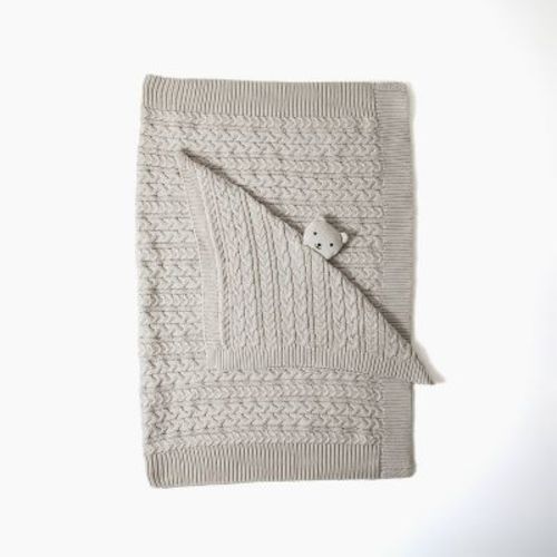 Picolette by Olivia Culpo Blanket + Lovey Gift Set - Neutral Bear