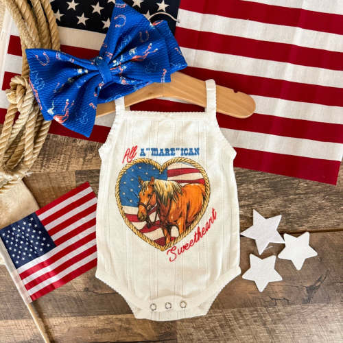 All A "Mare"ican Sweetheart – Infant Pointelle Onesie/Toddler Tank – theFRINGEDpineapple