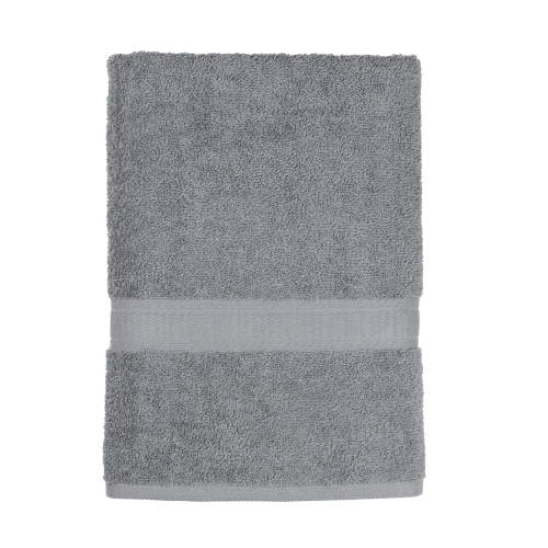 Mainstays Basic Bath Towel, Soft 100% Cotton and Highly Absorbent Bath Towel, Grey