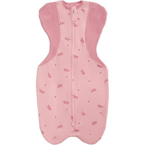 Swaddle for Newborns, Baby Swaddles 0-3 Months 5-13lb, Swaddle Sleep Sack 0-3 Months Newborn with Moisture-Wicking Fabric, Promotes Healthy Hip Development, 2-Way Zipper, 1Pack (Pink Print)