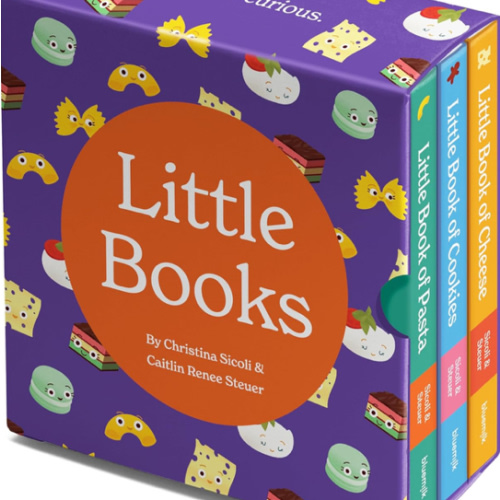 Little Books Culinary Collection Future Foodie 3 Board Book Box Set Pasta Cookies Cheese Phonics and Rhymes Baby Shower Gift 0-12 Months Toddler Book Ages 1-4 Years