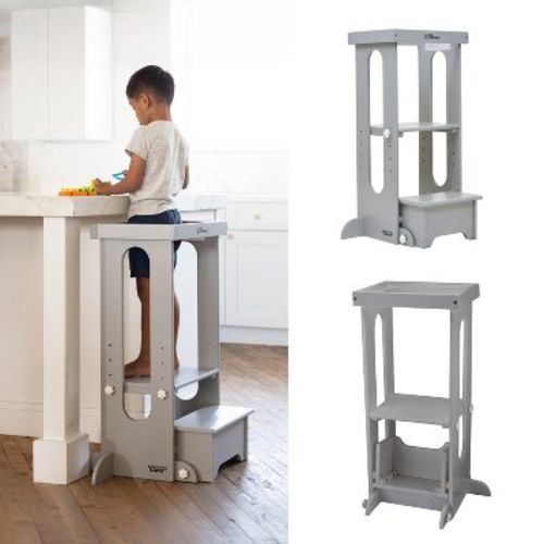 Little Partners Explore 'N Store Learning Tower® Toddler Tower Silver Drop 2 to 6 years