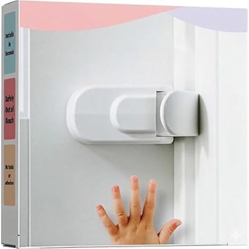 Trovely Child Proof Door Lock, Snap-On Door Knob Safety Lock & Door Handle Child Lock, No Tools Required, Fits Knobs & Levers for Baby Toddler Home Safety