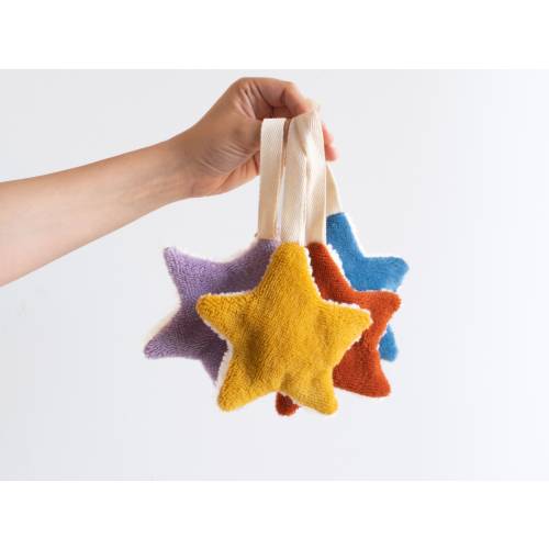 Star pacifier holder. Star baby lovey for toddlers perfect unisex baby gift