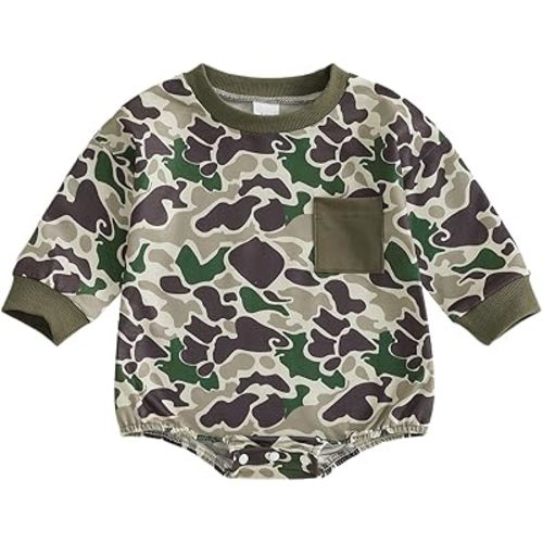 Kavousa Baby Boy Clothes Fall Spring Baby Boy Bubble Romper Long Sleeve Jumpsuit One Piece Outfit Newborn Infant Clothing