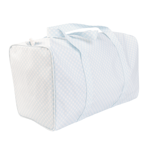 The Duffle Bag in Blue Gingham
