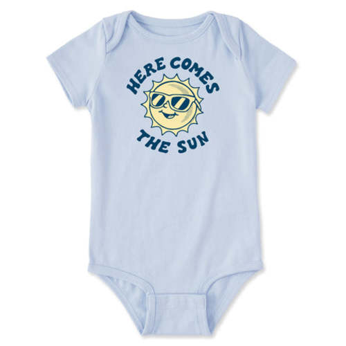 Infant Here Comes The Sun Circle Sunglasses Short Sleeve Crusher Baby Bodysuit