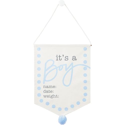 Mud Pie New Baby Announcement Sign, Boy 18 1/2" x 11"