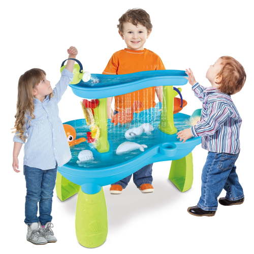 Splash Pond Toddler Water Table, Outdoor Kids Water Sensory Table, 8Pcs Water Toy Accessories