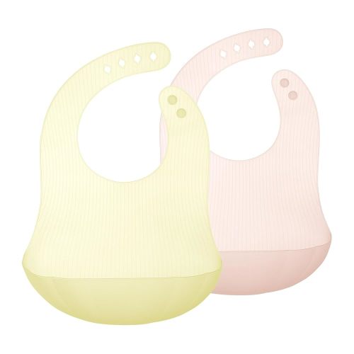 Olababy Fold N Go Silicone Baby Bib w Travel Case | Lightweight Design Eases Pressure Bruising for Infants & Toddlers