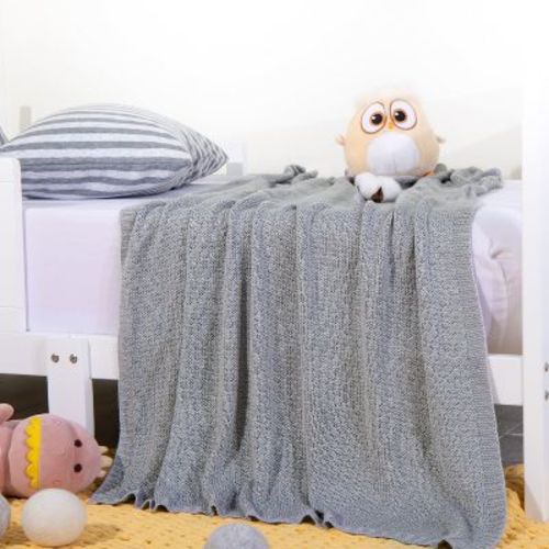 Bamboo Cable Knit Toddler Blanket, Soft And Breathable Touch Baby Blanket, 30x40 Inches, Green - Ntbay