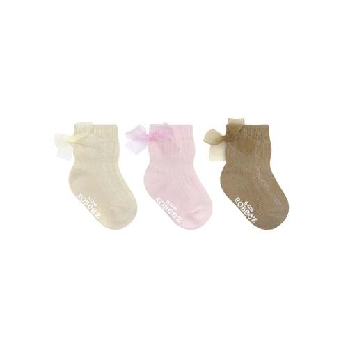 Marie's Cable Tops 3-Pack Baby Socks Neutral – Robeez