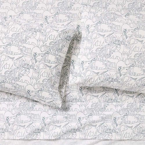 Explorer Animals Organic Cotton Kids Full Sheet Set