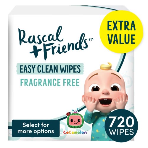 Rascal + Friends Easy Clean Wipes 720 Count (Select for More Options)