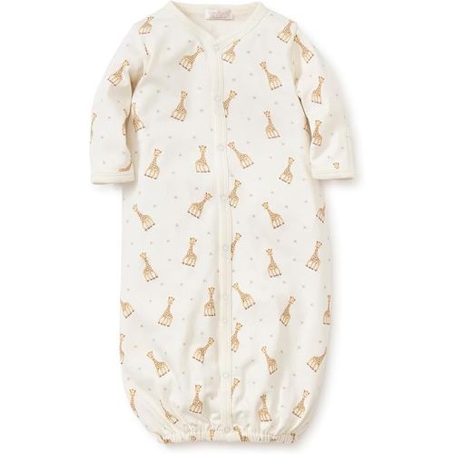 Kissy Kissy Unisex-Baby Infant Sophie La Girafe Print Convertible Gown-Ecru-Newborn