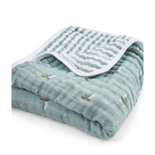 aden + anais Organic Cotton Muslin Blanket in Sailing Seas