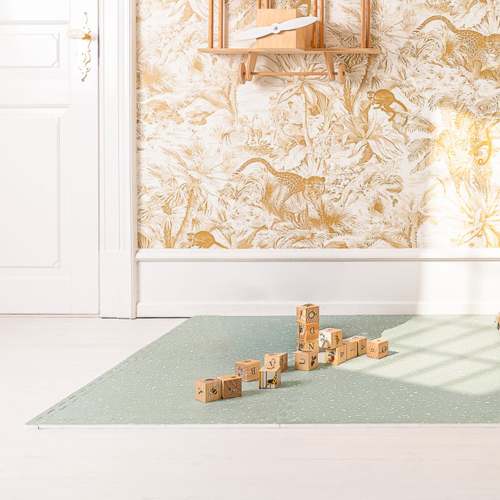 Kids Play Mat - Non-Toxic Foam - Terrazzo Moss Green | Copenhagen Kid
