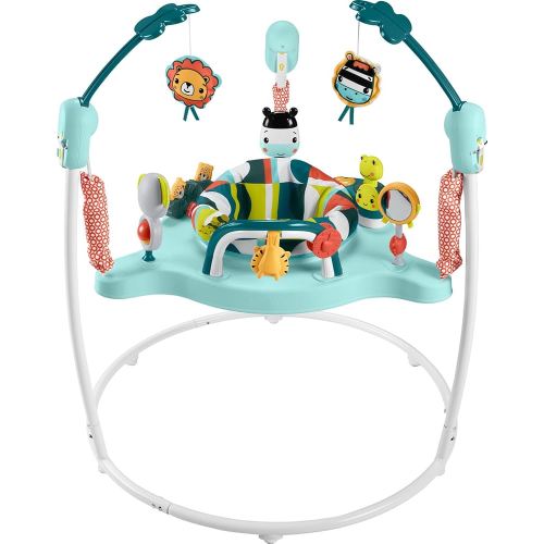 Fisher-Price Baby Bouncer Colorful Corners Jumperoo Activity Center with Music Lights Sounds & Developmental Toys