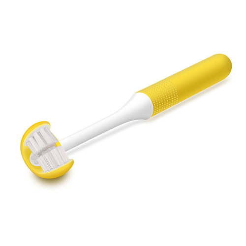 Demete Baby Toothbrush Comfortable Grip U Type Safe Compact Creative Oral Care Tool Durable Three-sided Baby Toothbrush for Bathroom