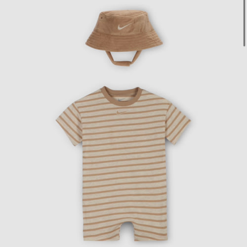 Nike Baby (12-24M) Short Sleeve Romper with Bucket Hat. Nike.com