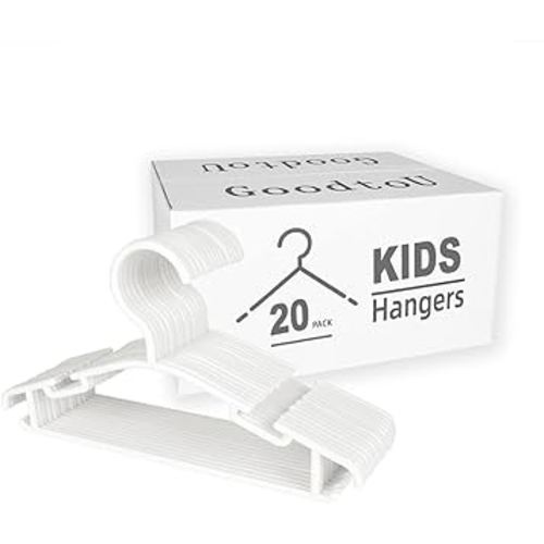 Baby Hangers for Closet - Kids Hangers - Toddler Hangers Childrens Hangers Kids Coat Hangers White (20 Pack)