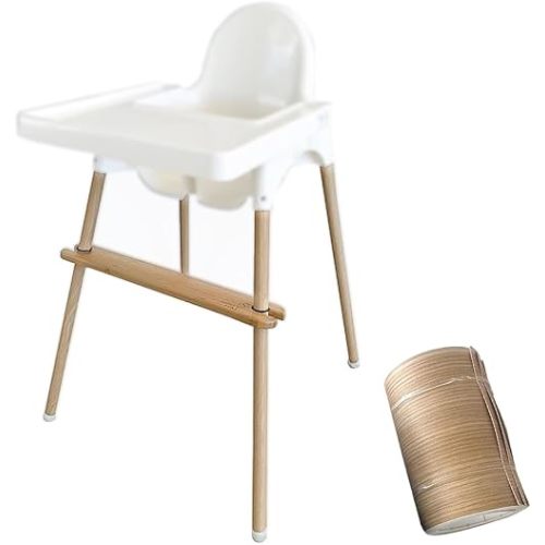 Highchair Decorative Leg Wraps - Bamboo Style 1 PCS 196 Inch Adhesive Decorative Strips for IKEA Antilop High Chair Accessories, Secure Vinyl Chair Leg Protectors & Anti-Slip Safety Covers