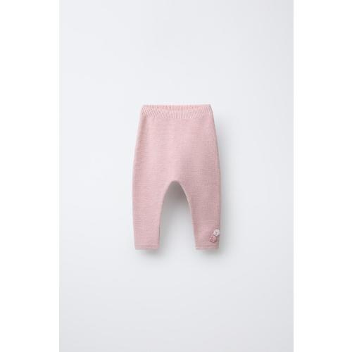 CROCHETED FLOWER KNIT PANTS - Light pink | ZARA United States