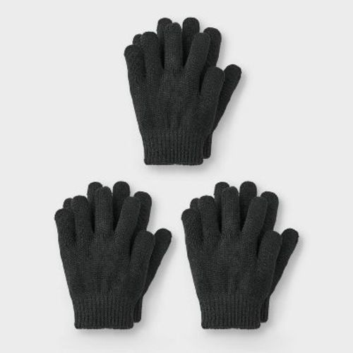 Toddler 3pk Gloves - Cat & Jack™ Black