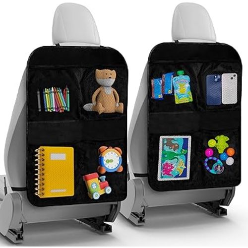 Backseat Car Organizer for Kids, Car Storage Organizer, Back Seat Cars Organizers, Cars Organizers Backs Seats, Travel Accessories, 4 Pockets