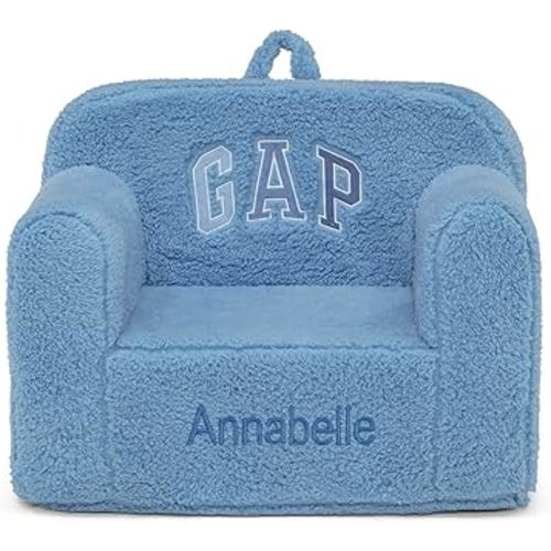 babyGap by Delta Children Personalized Sherpa Chair - Greenguard Gold Certified, Blue