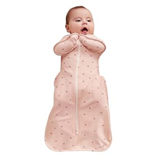 Love to Dream Swaddle UP, Baby Sleep Sack, Self-Soothing Swaddles for Newborns, Snug Fit Helps Calm Startle Reflex, New Born Essentials for Baby, 1.0 TOG, Small 8-13lbs, Powder Pink Twinkle