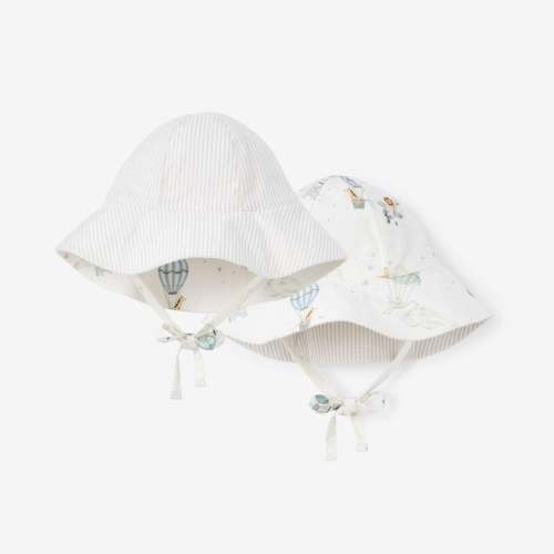 Up & Away/Seersucker Reversible Sunhat – Elegant Baby